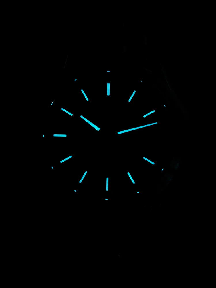 Digital clock display with blue glowing lines on a black background
