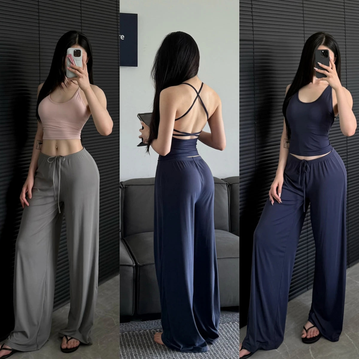 Vexaroa High Waist Wide-Leg Yoga Joggers – Baggy Sweatpants — product image