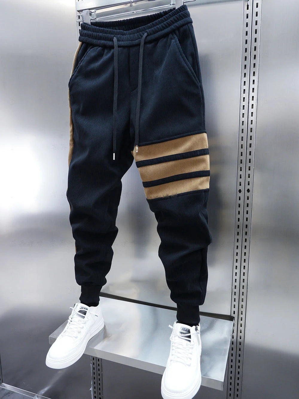 Vexaroa Men's Striped Patchwork Harem Pants — product image 2