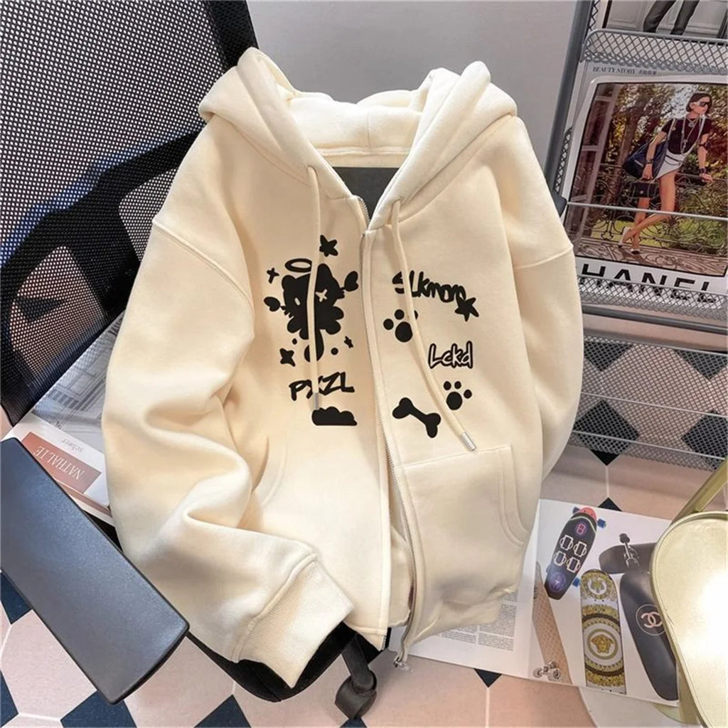 Vexaroa Cute Cat Zip-Up Hooded Jacket product image 13 | Vexaroa