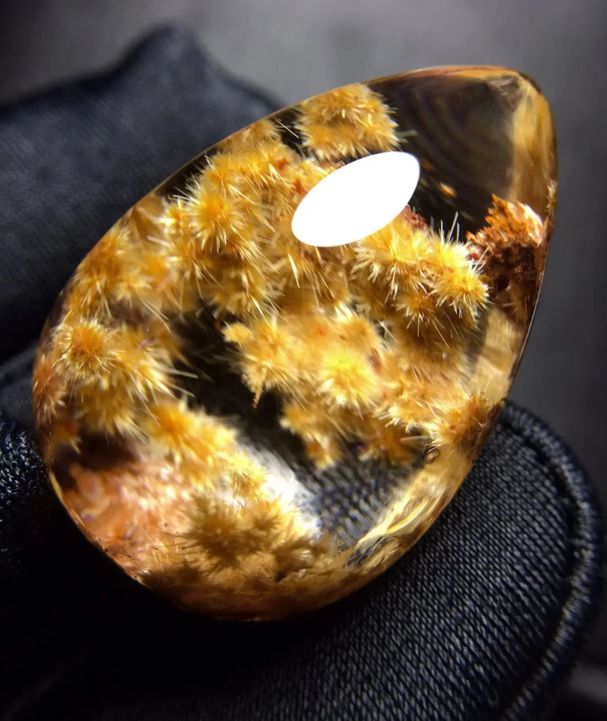Natural Gold Rutilated Quartz Pendant Rutilated Quartz Jewelry 31.7*22*16.6mm Flower Sun Men Women Brazil AAAAAAA