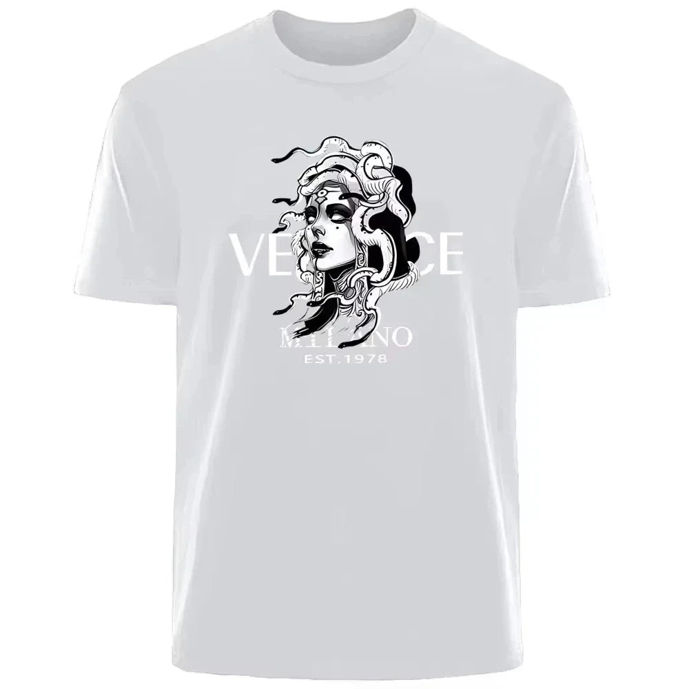 Vexaroa Medusa print unisex cotton T-shirt product image 2