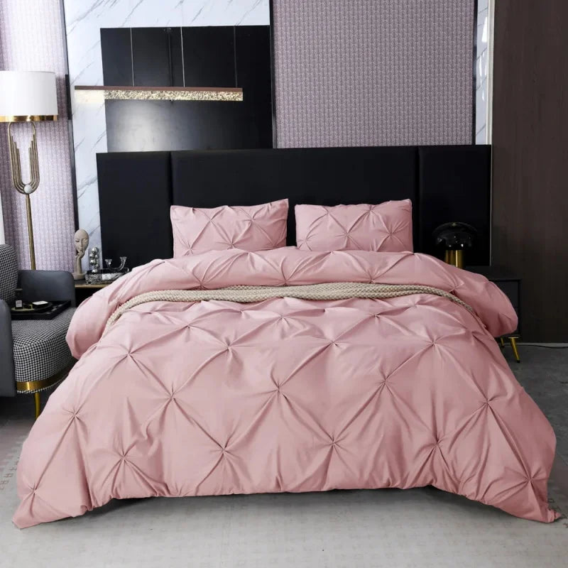 Handmade Queen King Bedding Set Twisting Comforter Cover Pillow Shams Home Polyester 3pcs Stylish Could-like Duvet Cover Set