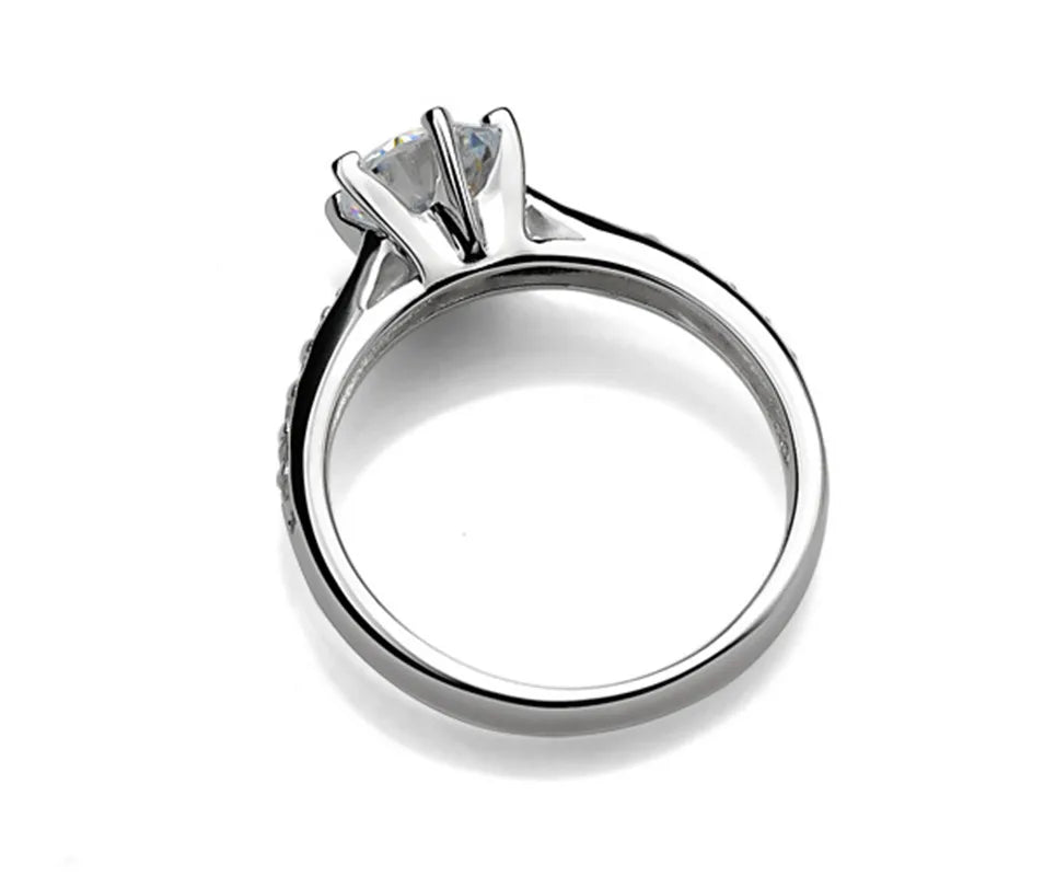 Vexaroa women's solitaire style cubic zirconia ring - product gallery image 5
