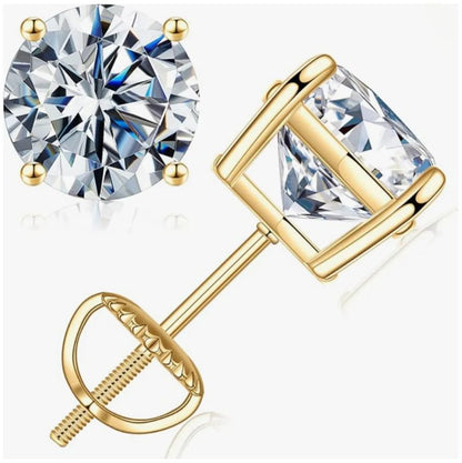 Vexaroa 14K Gold Lab-Grown Diamond Four-Prong Studs