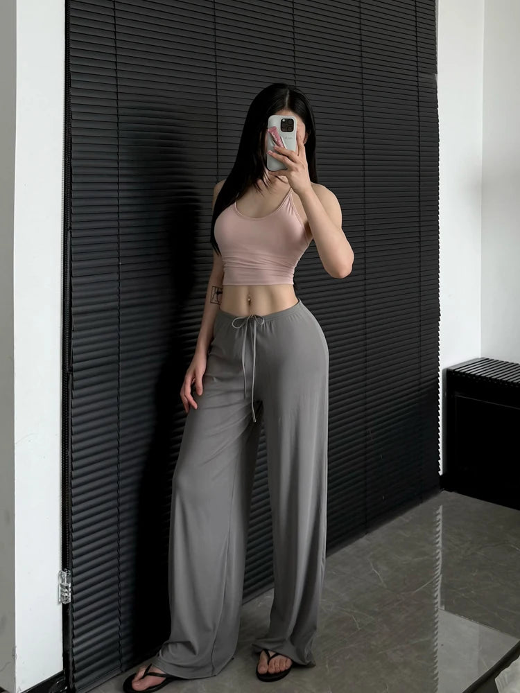 Vexaroa High Waist Wide-Leg Yoga Joggers – Baggy Sweatpants