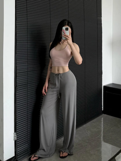 Vexaroa High Waist Wide-Leg Yoga Joggers – Baggy Sweatpants