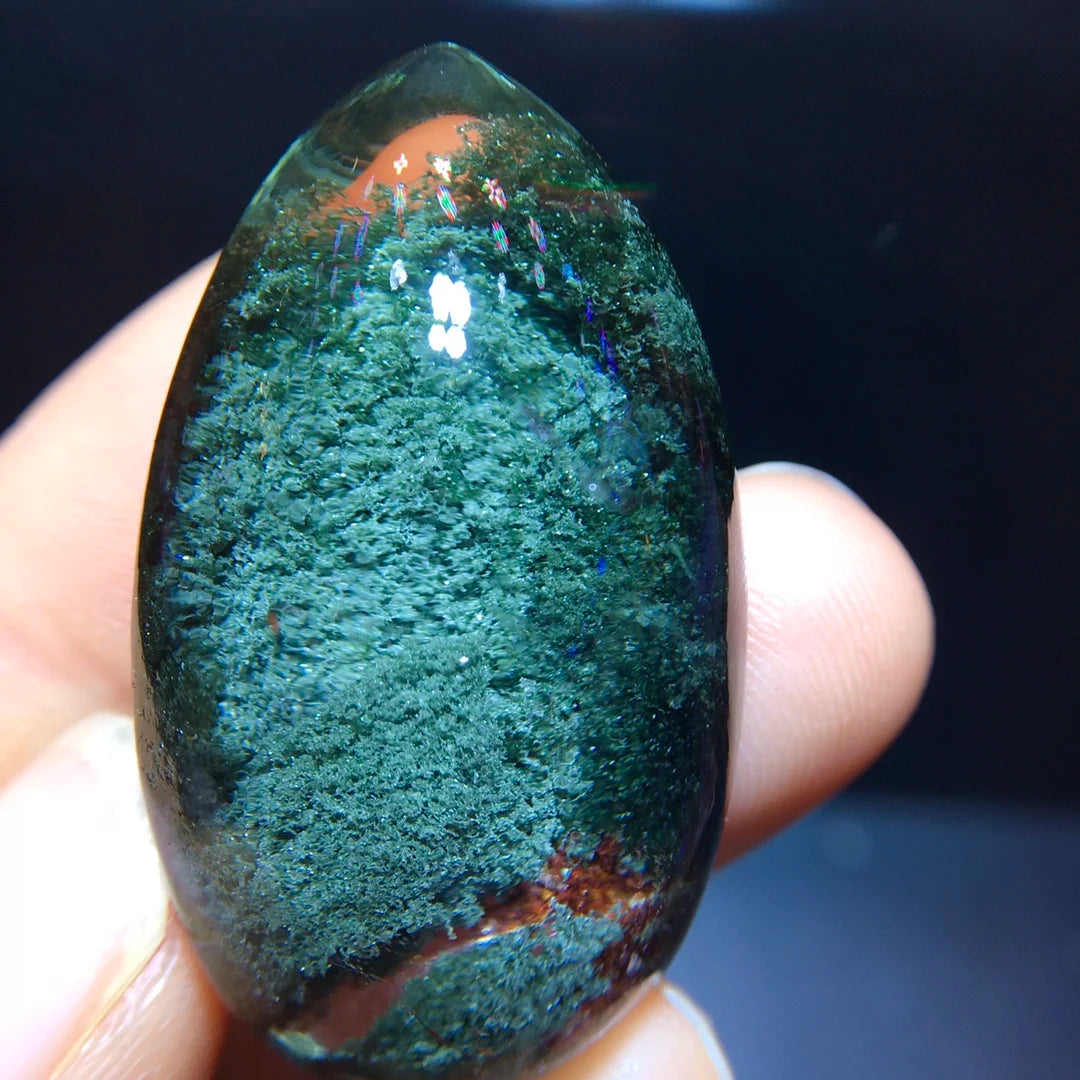 Natural Green Phantom Quartz Pendant Jewelry Women Men 36.7/22.1/15.3mm Necklace Water Drop Phantom Rare Garden AAAAAA