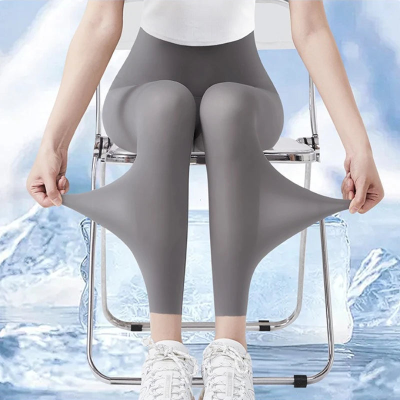 Vexaroa Women's Silky Summer High-Waist Yoga Pants