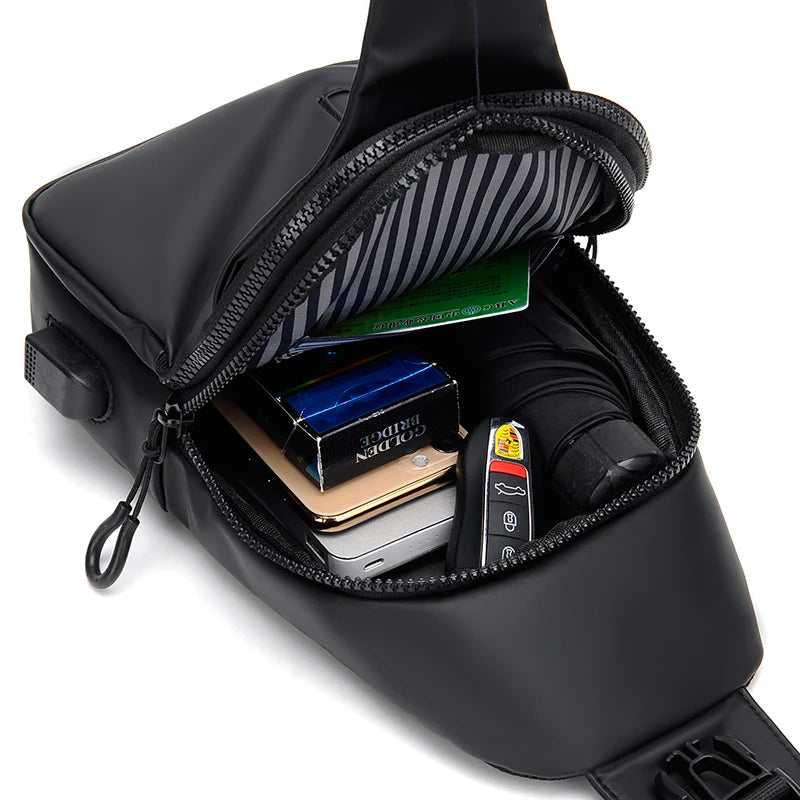 Vexaroa Men's Crossbody Chest Bag with USB Port - product image 4
