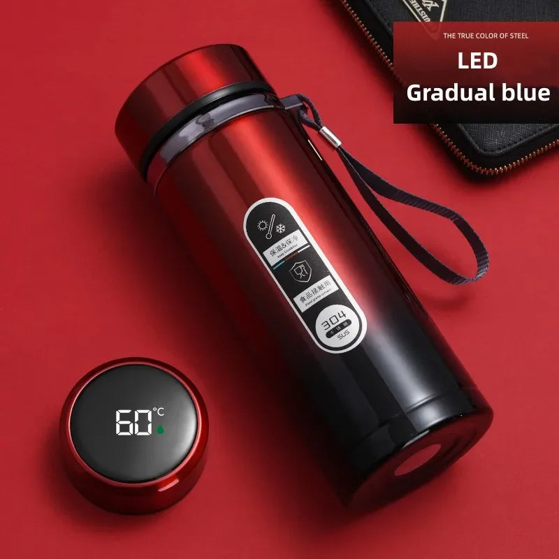 Vexaroa stainless steel thermos bottle with LED temperature display – product view 5
