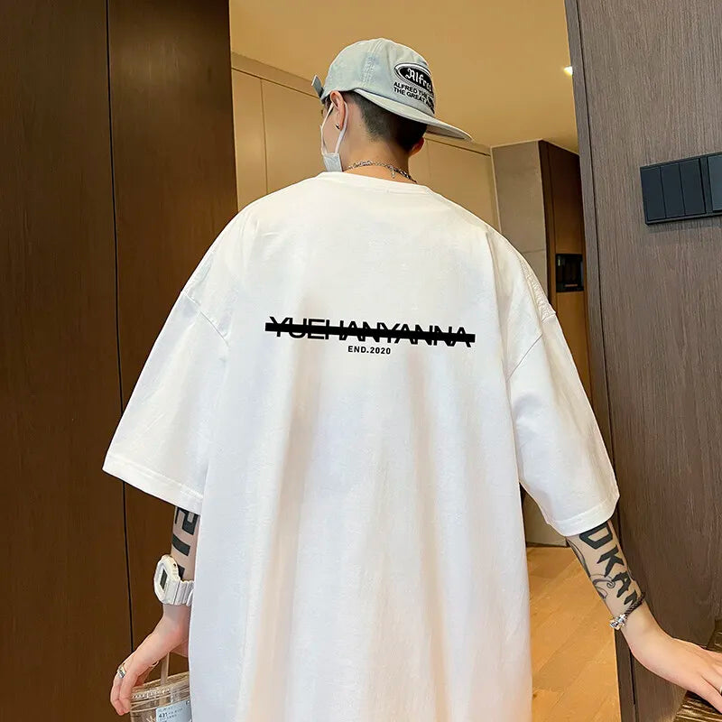 Vexaroa men's oversized letter print T-shirt product image 17