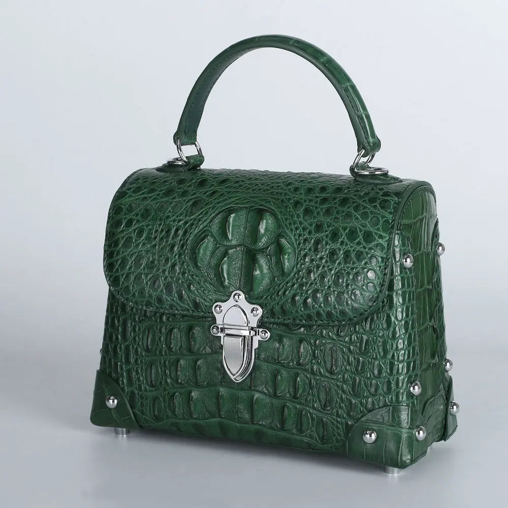 Skull Crocodile Leather Women's Crossbody Handbag | Vexaro