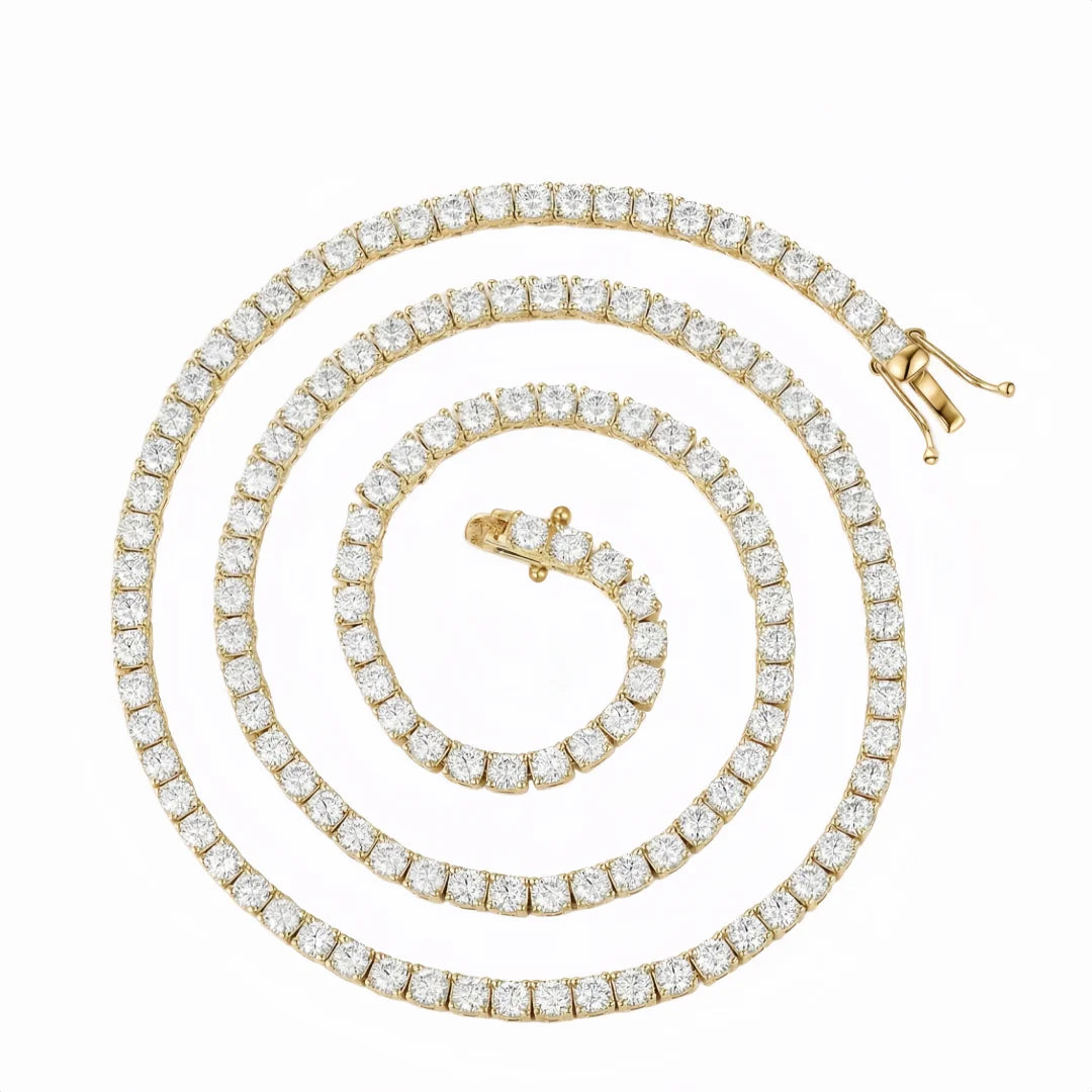 Moissanite Tennis Necklace GRA 925 Silver | Vexaroa