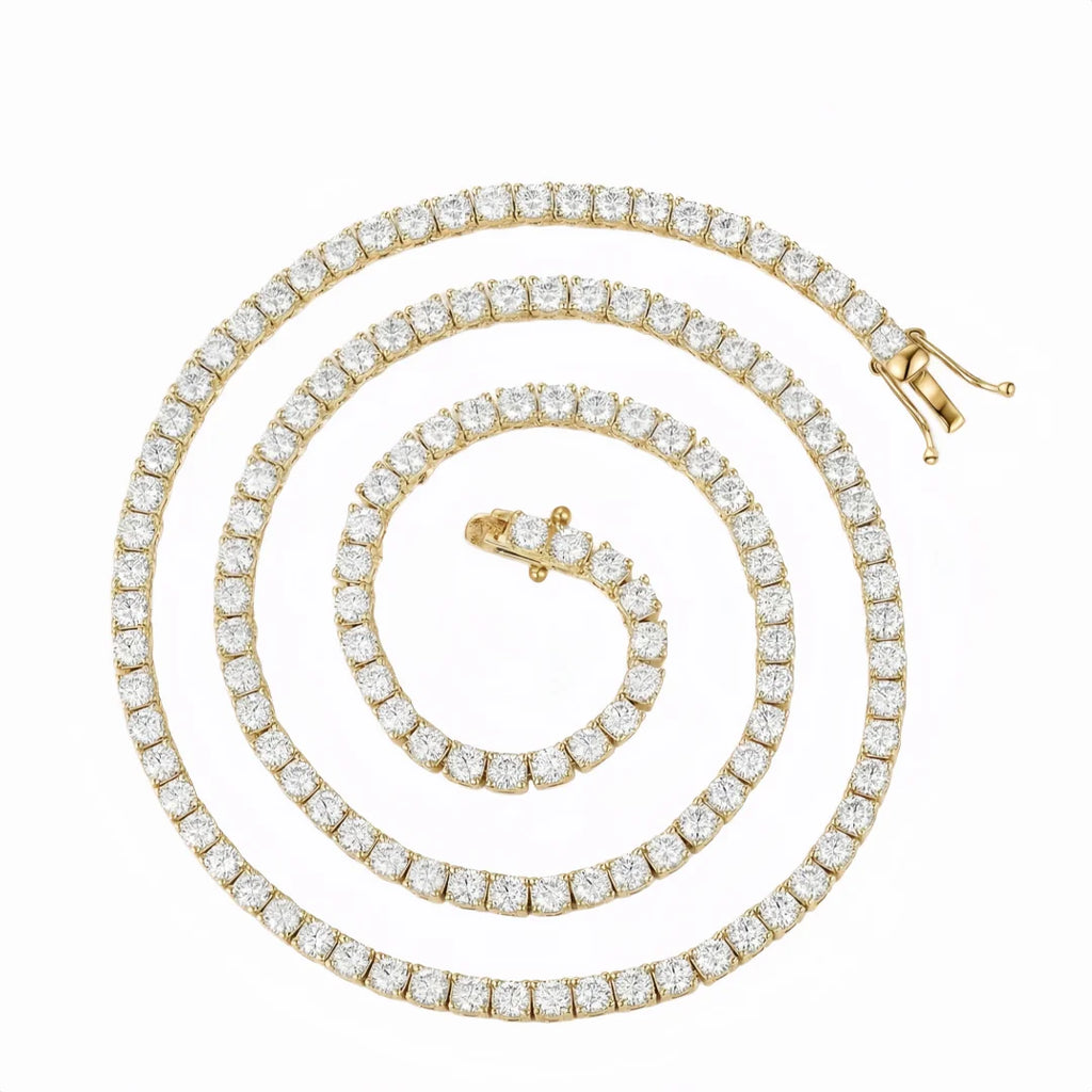 Moissanite Tennis Necklace GRA 925 Silver | Vexaroa