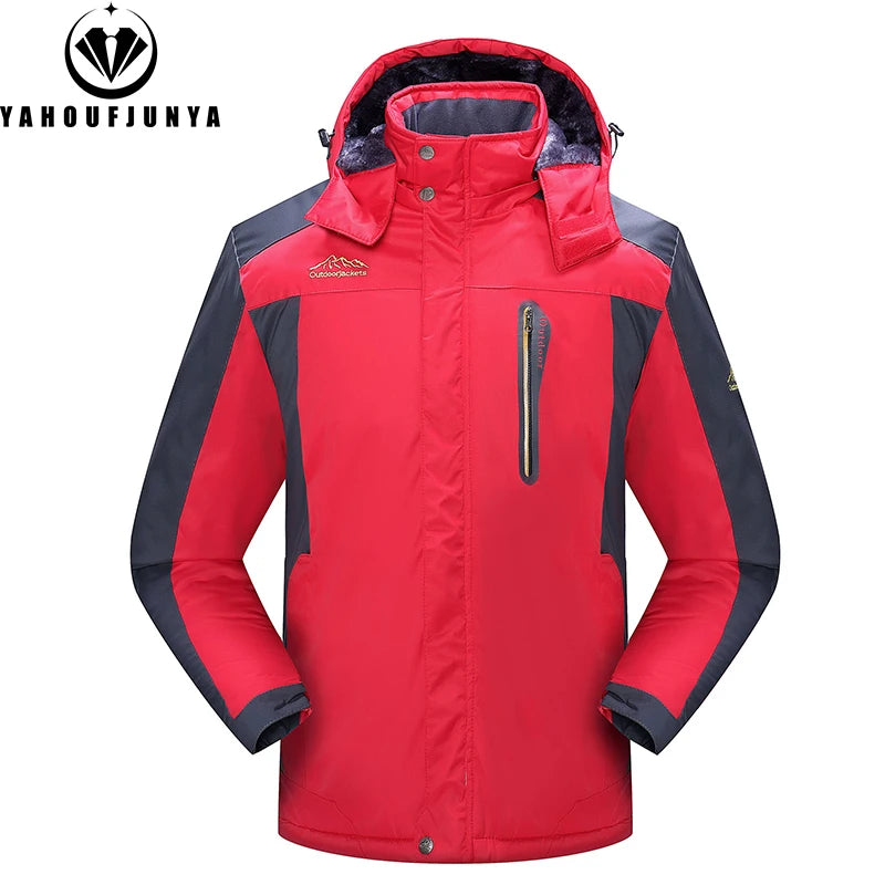 Vexaroa Men's Fleece-Lined Hooded Winter Jacket