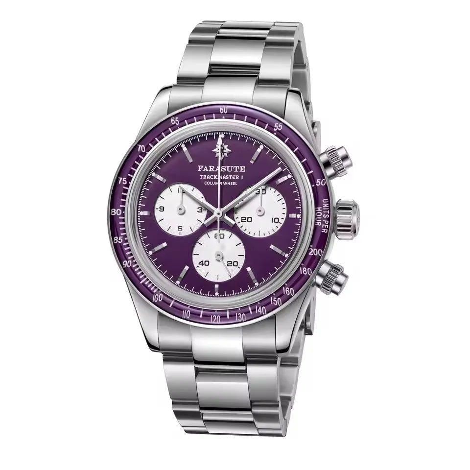 39 mm Chronograph Automatic Watch for Men, Sapphire, 5 ATM | Vexaroa