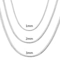 Vexaroa 925 sterling silver snake chain necklace