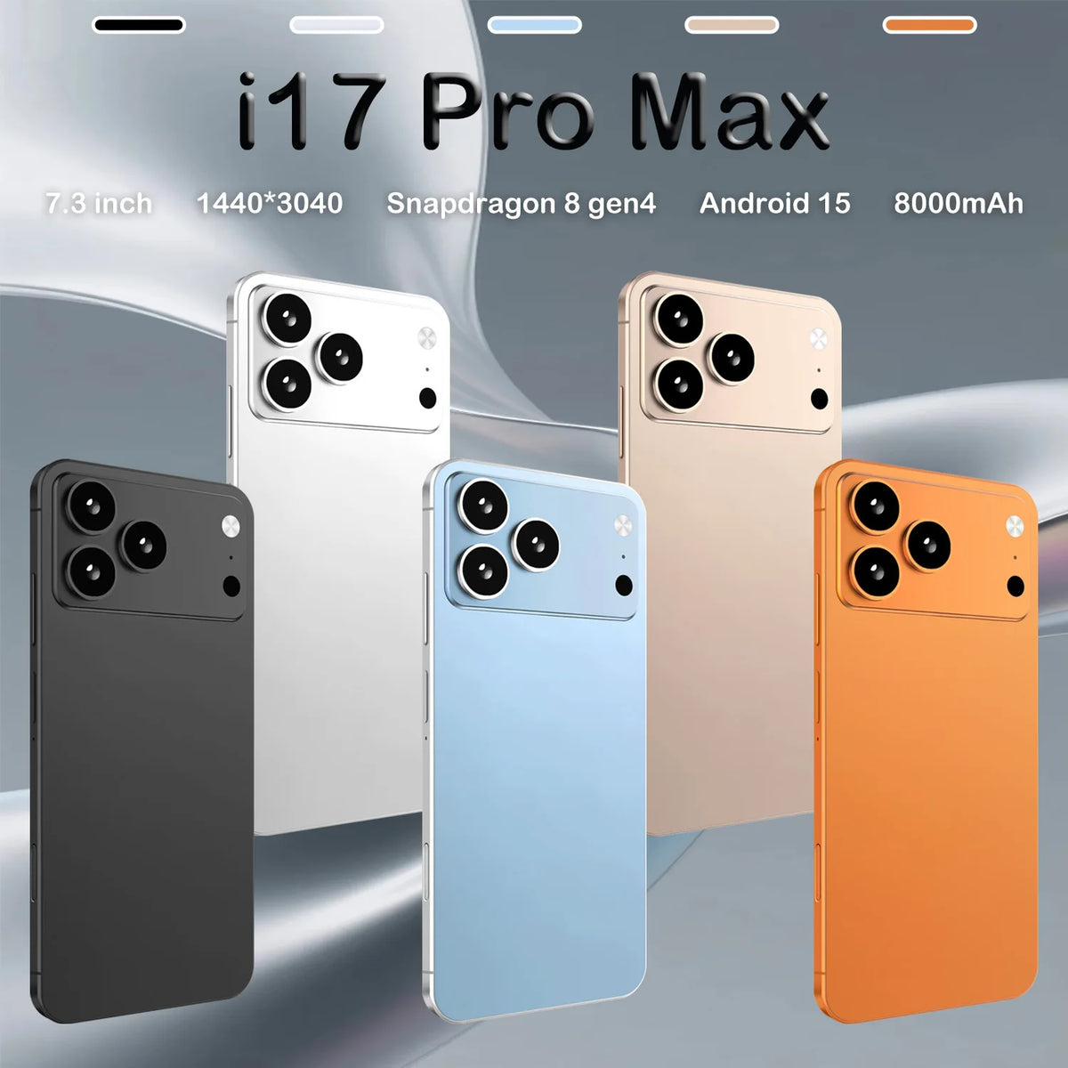 Vexaroa i17 Pro Max 5G Smartphone 4G Dual SIM 8000mAh 2026