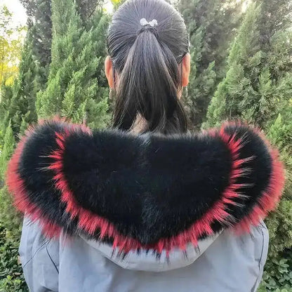 Super Large 100% Real Fox Fur Collar Hood Decor Fur Collar For Down Coat Women Winter Warm Fur Scarf Shawl Luxury