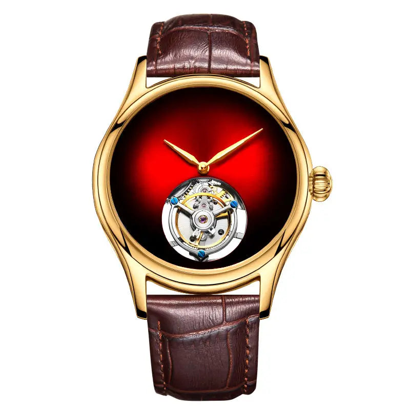 AESOP Top Brand Luxus-Uhr 100% authentisches Tourbillon Herrenuhrwerk mechanisch Saphirglas Skelettuhren für Herren