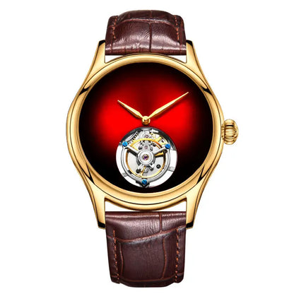 AESOP Top Brand Luxus-Uhr 100% authentisches Tourbillon Herrenuhrwerk mechanisch Saphirglas Skelettuhren für Herren