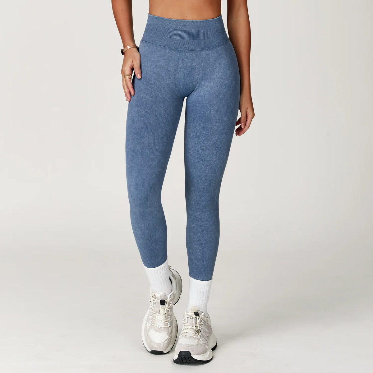 Vexaroa Seamless High Waist Ribbed Yoga Pants Scrunch Bum