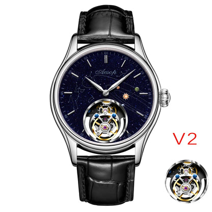 Vexaroa Flying Tourbillon Men's Watch – Skeleton Sapphire