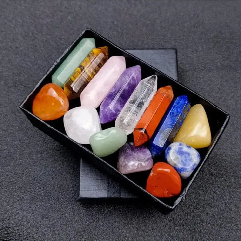 Vexaroa 14-piece quartz crystal point set - view 3