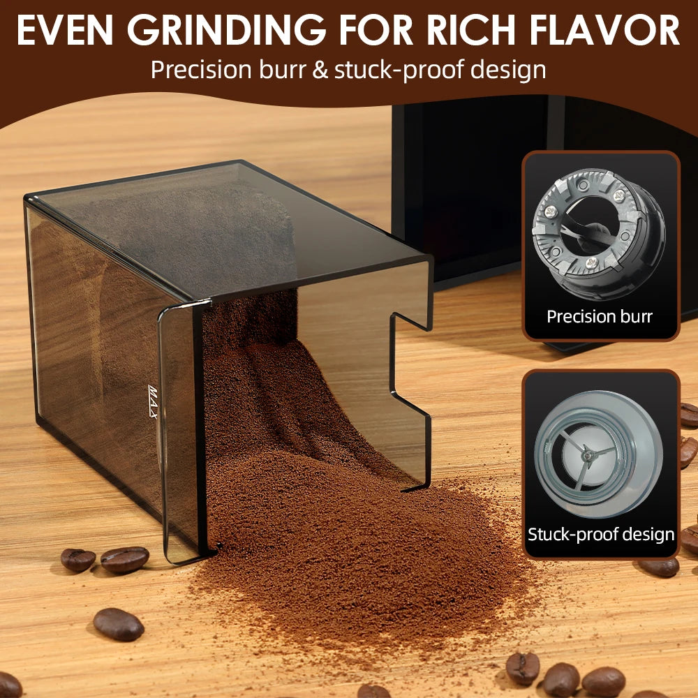 Vexaroa Electric Burr Coffee Grinder with 28 Settings