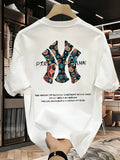 Vexaroa men's printed summer T-shirt in loose-fit style