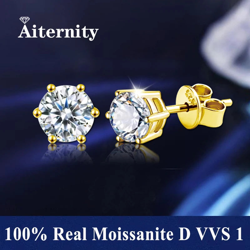 Vexaroa Moissanite-Style Silver Stud Earrings — Vexaroa product image 17