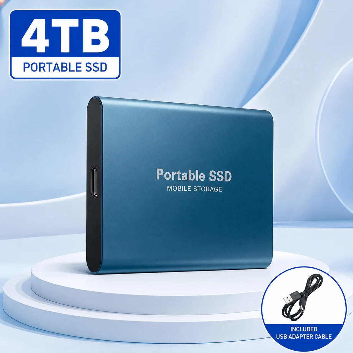 Vexaroa 1TB Portable SSD USB 3.0 Type-C – Plug & Play Drive