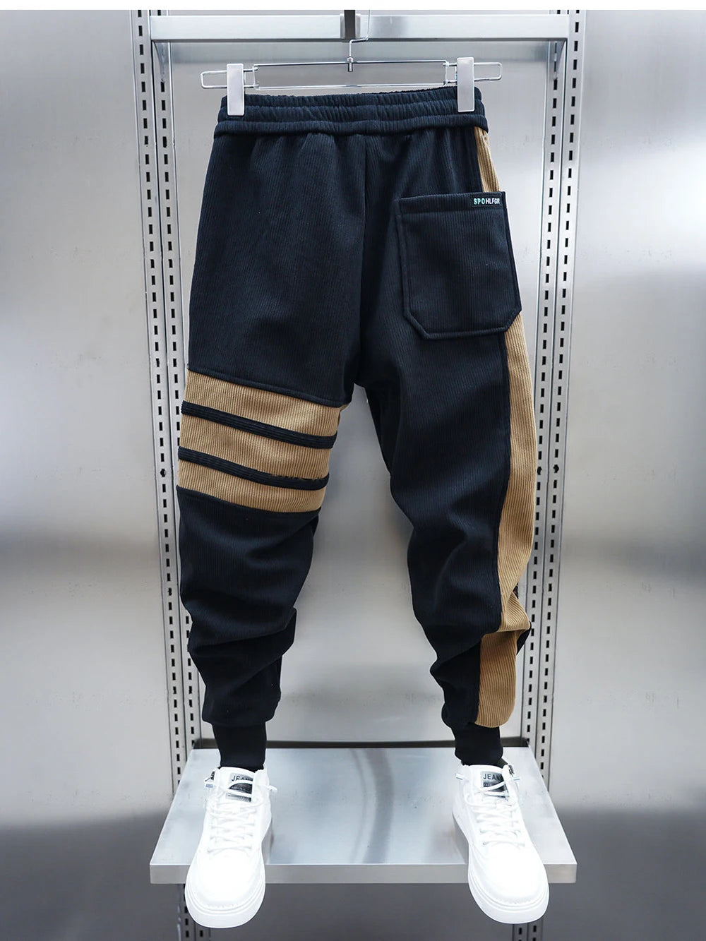 Vexaroa Men's Striped Patchwork Harem Pants — product image 4