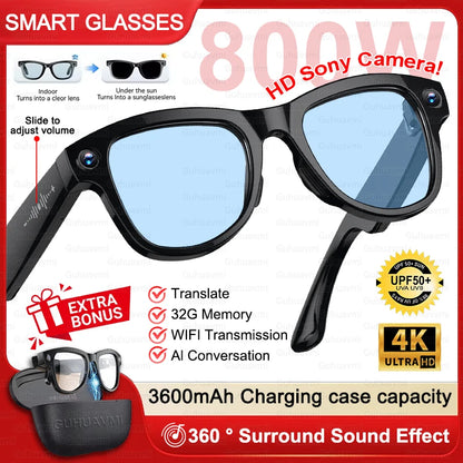 M02 Ultra AI Smart Glasses with 1080P Camera | Vexaroa