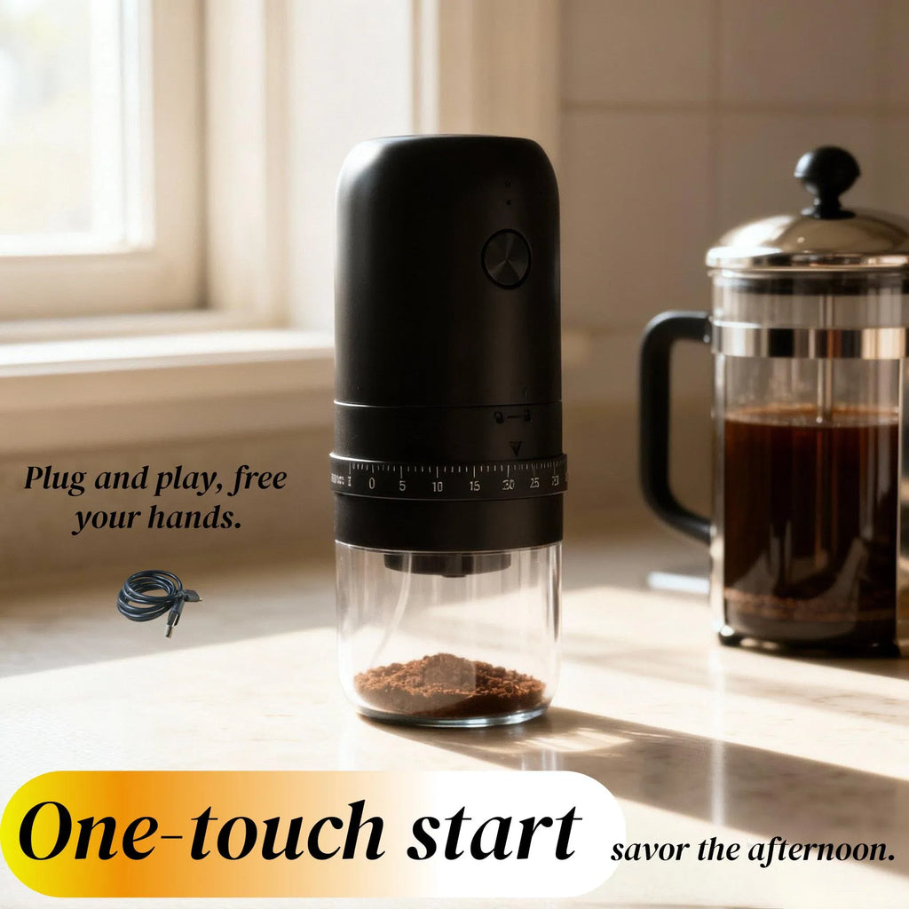 Coffee Grinders for Home Use Portable Burr Coffee Bean Grinder Electric with Cleaning Brush10 Cups Per Charge,Grinder for Travel