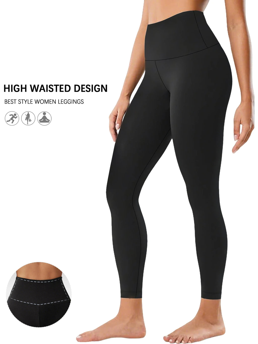 Vexaroa super soft high-waist tummy control leggings
