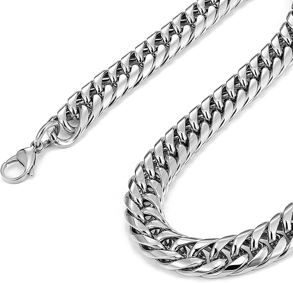 Vexaroa stainless steel Cuban link chain necklace - product gallery image 3