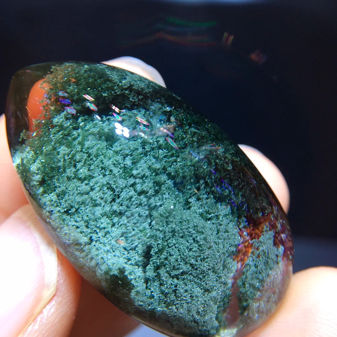 Natural Green Phantom Quartz Pendant Jewelry Women Men 36.7/22.1/15.3mm Necklace Water Drop Phantom Rare Garden AAAAAA