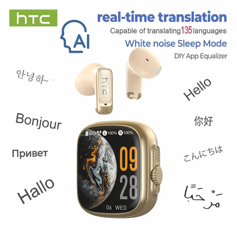 Vexaroa NE72 Open-Ear AI Translator Earbuds 135+ Languages