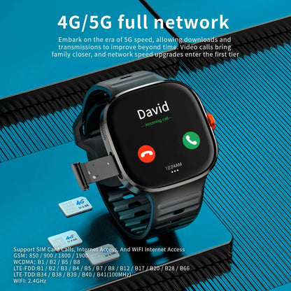 4G NFC GPS Android Smart Watch 2.16 AMOLED 480x480 HD Screen 3G+32G Rotating Camera Wifi Video Calls Fitness Tracker