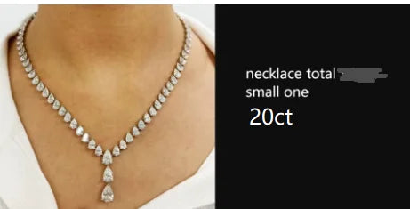 Vexaroa IGI 14K Gold Pear Lab Diamond Necklace & Earring Set