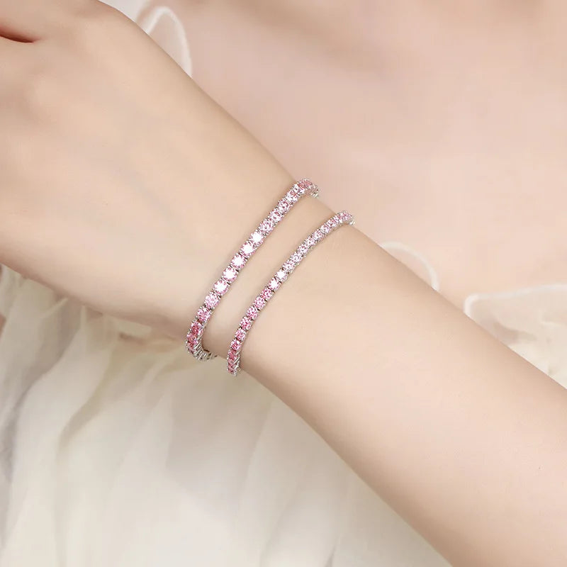Vexaroa PT950 Platinum Gradient Moissanite Bracelet | Vexaroa