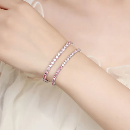 Vexaroa PT950 Platinum Gradient Moissanite Bracelet | Vexaroa