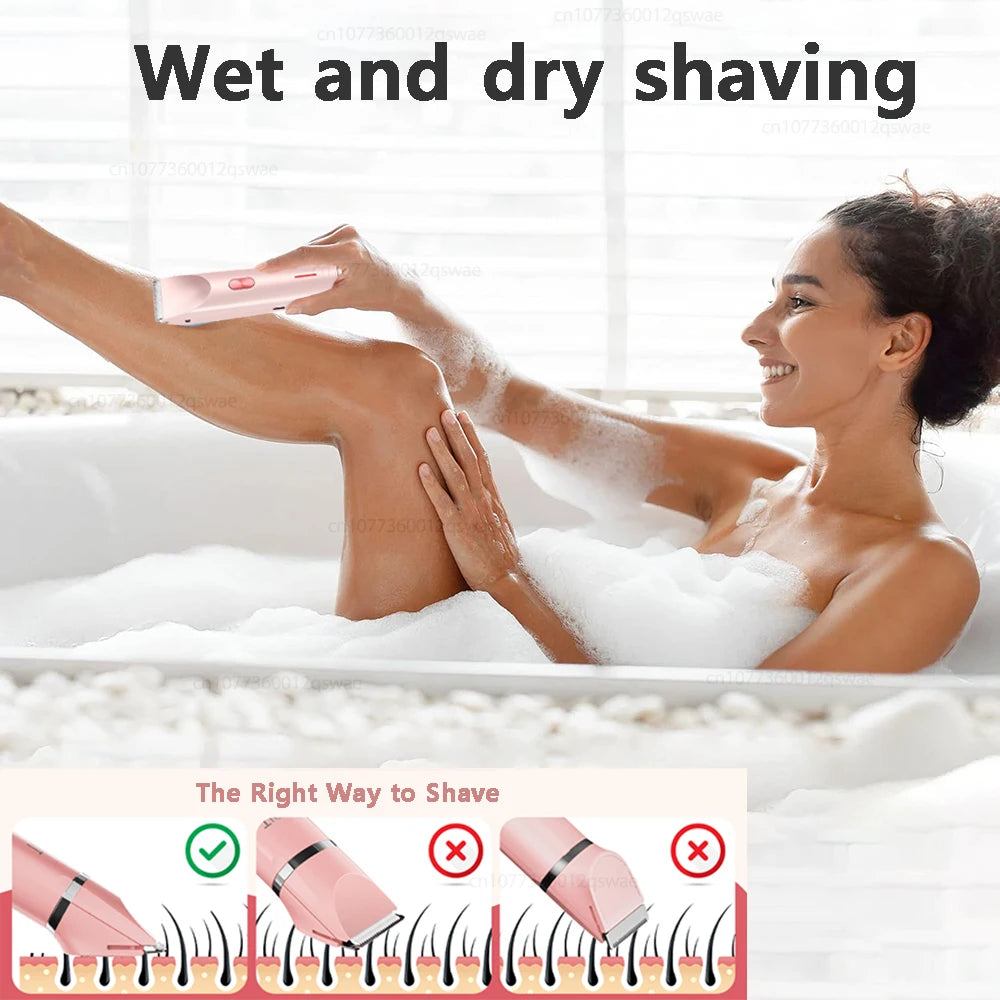 Vexaroa Women's IPX7 Dual-Head Electric Shaver & Body Epilator