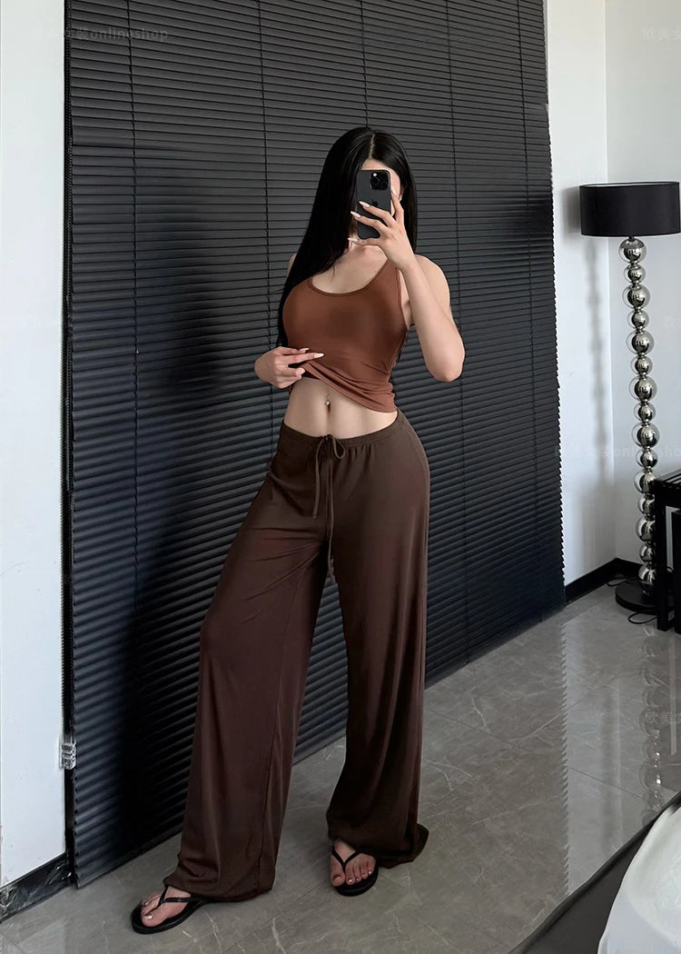 Vexaroa High Waist Wide-Leg Yoga Joggers – Baggy Sweatpants