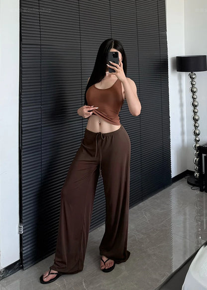 Vexaroa High Waist Wide-Leg Yoga Joggers – Baggy Sweatpants