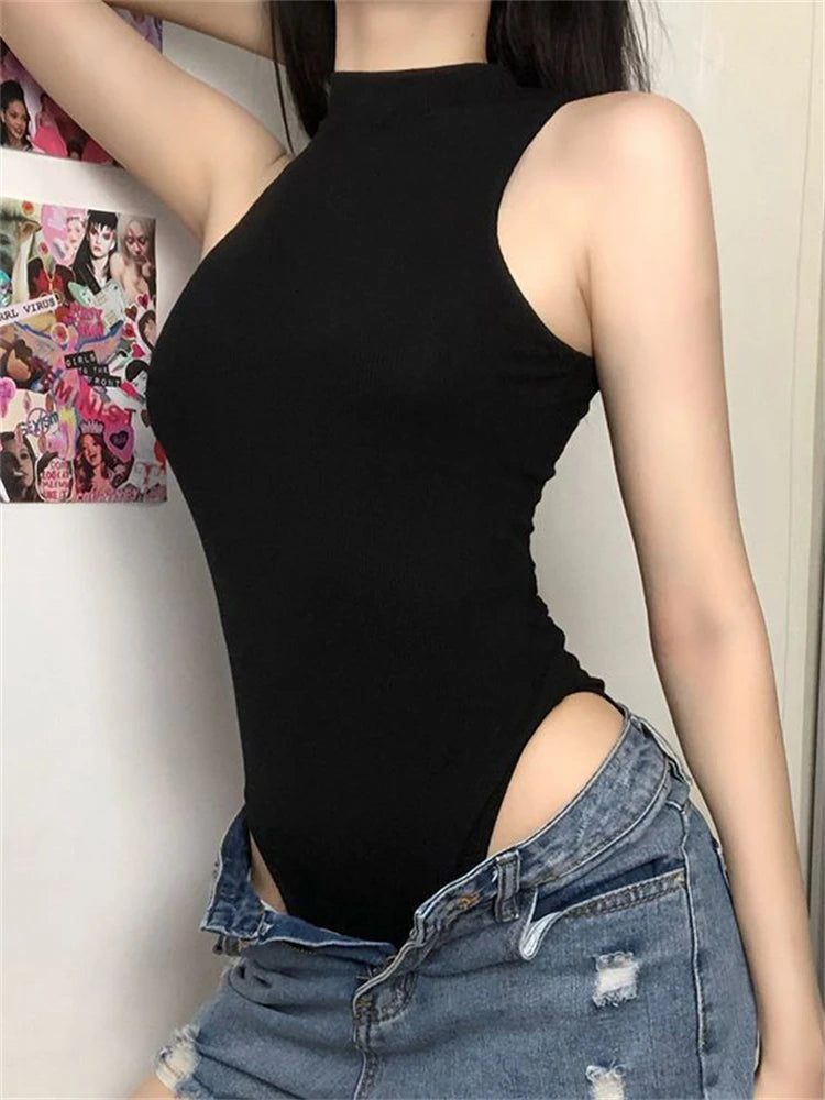 Vexaroa Gothic Sleeveless Bodycon Jumpsuit
