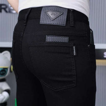 Vexaroa Men's Slim-Fit Black Jeans | Skinny Casual Denim