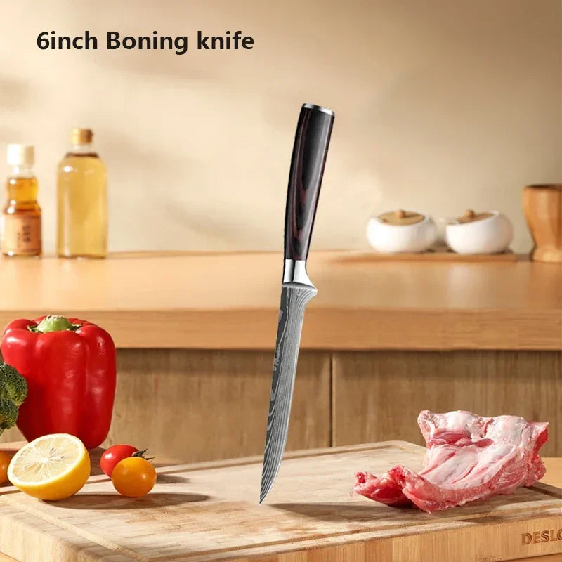 Vexaroa Professional Japanese Kitchen Knife Set with Covers